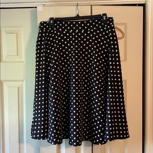 Polka dot swing skirt